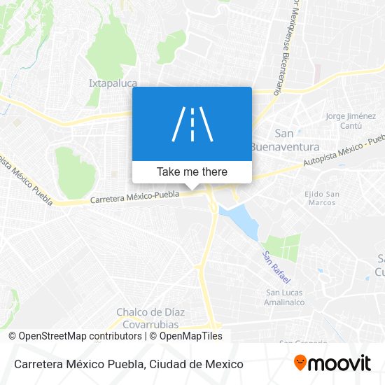 Carretera México Puebla map