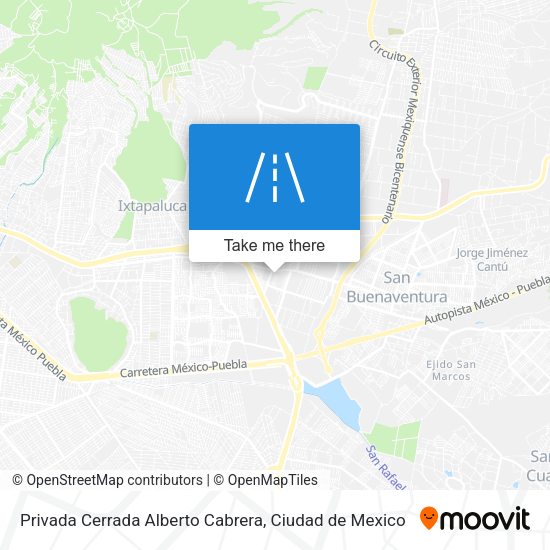 Mapa de Privada Cerrada Alberto Cabrera