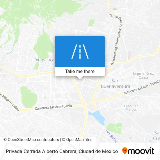 Privada Cerrada Alberto Cabrera map