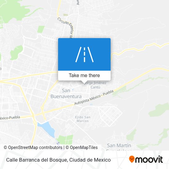 Calle Barranca del Bosque map