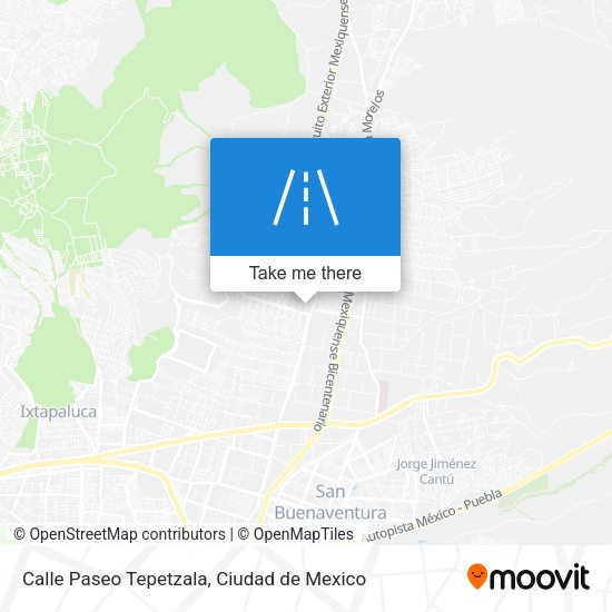 Mapa de Calle Paseo Tepetzala