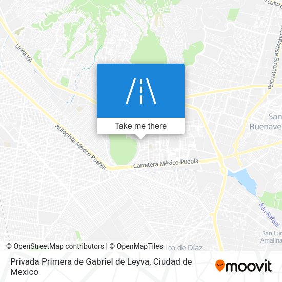 Mapa de Privada Primera de Gabriel de Leyva