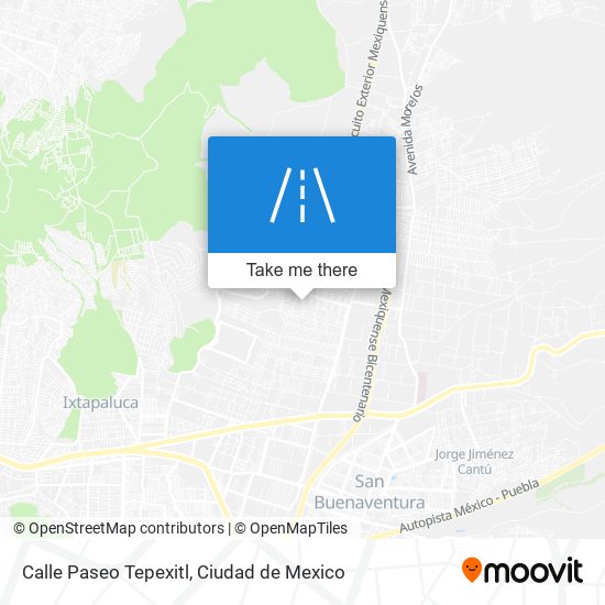 Mapa de Calle Paseo Tepexitl