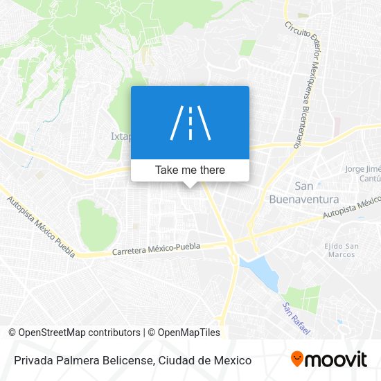 Mapa de Privada Palmera Belicense