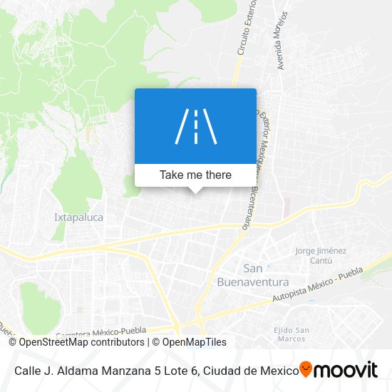 Calle J. Aldama Manzana 5 Lote 6 map