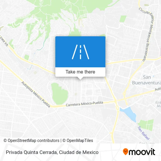 Privada Quinta Cerrada map