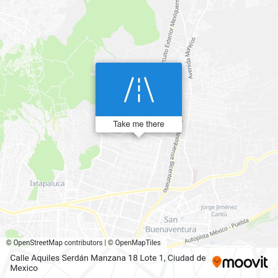 Calle Aquiles Serdán Manzana 18 Lote 1 map
