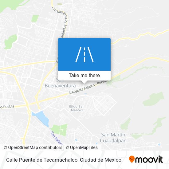 Mapa de Calle Puente de Tecamachalco