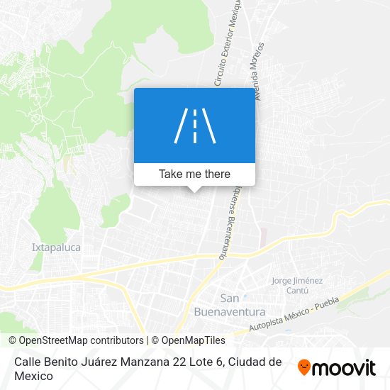 Calle Benito Juárez Manzana 22 Lote 6 map
