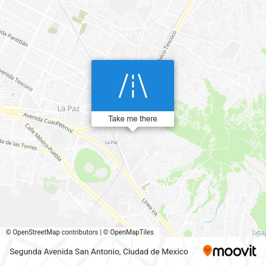 Mapa de Segunda Avenida San Antonio