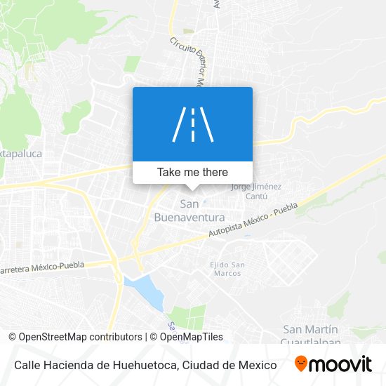 Calle Hacienda de Huehuetoca map