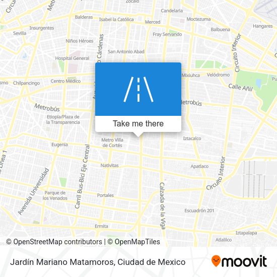 Jardín Mariano Matamoros map