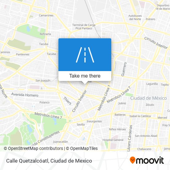 Calle Quetzalcóatl map