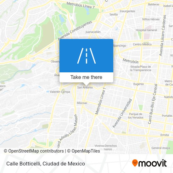 Mapa de Calle Botticelli