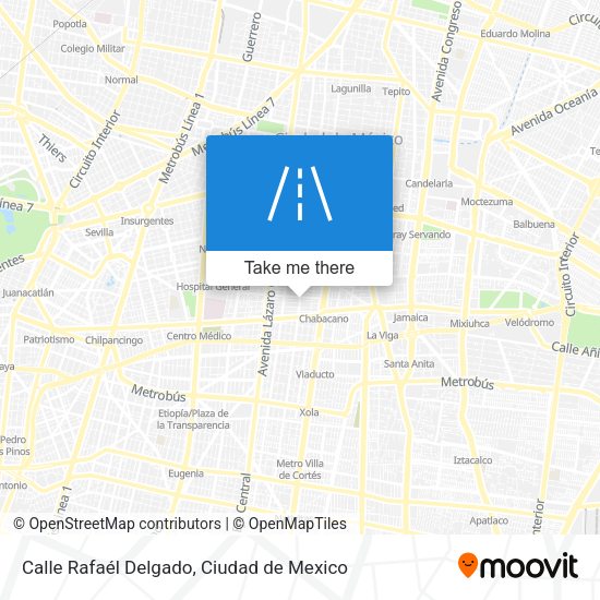 Mapa de Calle Rafaél Delgado