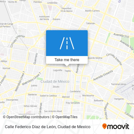 Calle Federico Díaz de León map