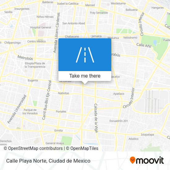 Calle Playa Norte map