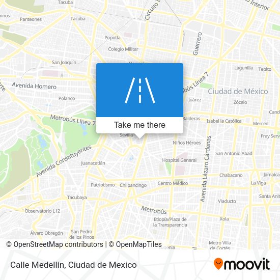 Calle Medellín map