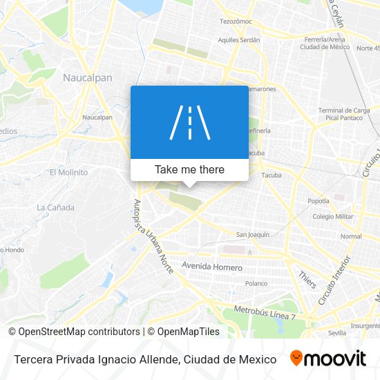 Tercera Privada Ignacio Allende map