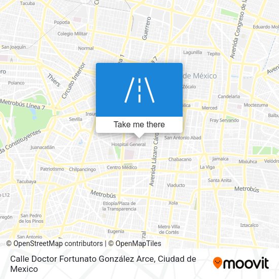 Calle Doctor Fortunato González Arce map