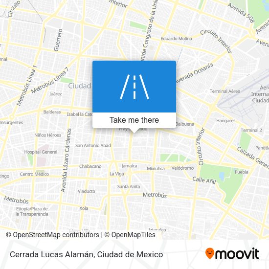 Mapa de Cerrada Lucas Alamán