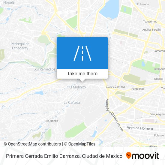Primera Cerrada Emilio Carranza map