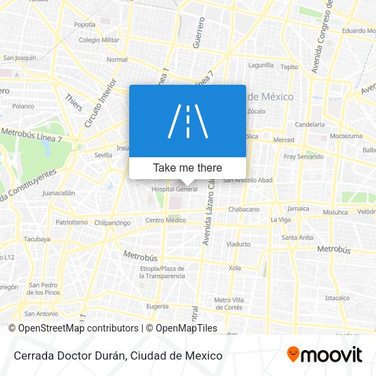 Mapa de Cerrada Doctor Durán