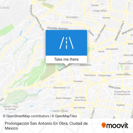 Prolongación San Antonio En Obra map