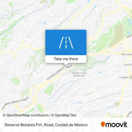 Mapa de Reserva Bezares Pvt. Road