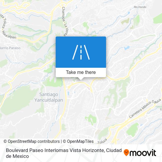 Boulevard Paseo Interlomas Vista Horizonte map