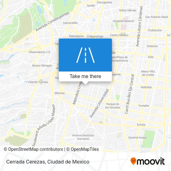 Cerrada Cerezas map