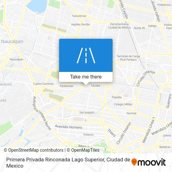 Primera Privada Rinconada Lago Superior map