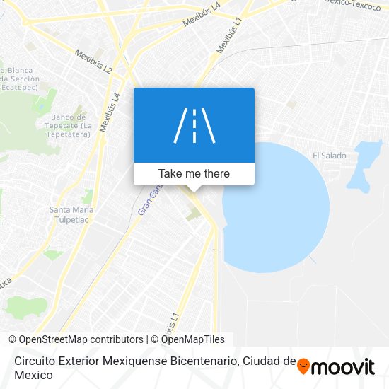 Mapa de Circuito Exterior Mexiquense Bicentenario
