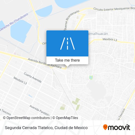Mapa de Segunda Cerrada Tlatelco