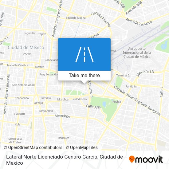 Mapa de Lateral Norte Licenciado Genaro García
