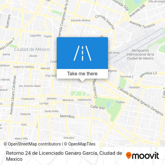 Retorno 24 de Licenciado Genaro García map