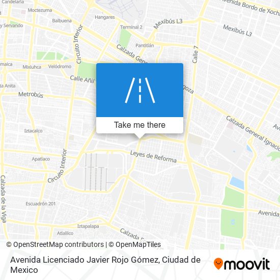 Avenida Licenciado Javier Rojo Gómez map