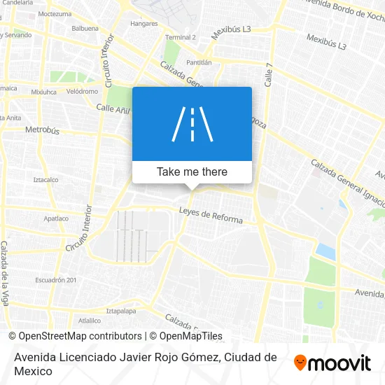 Avenida Licenciado Javier Rojo Gómez map