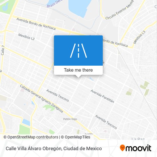 Calle Villa Álvaro Obregón map