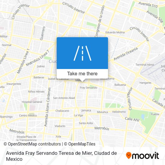 Avenida Fray Servando Teresa de Mier map