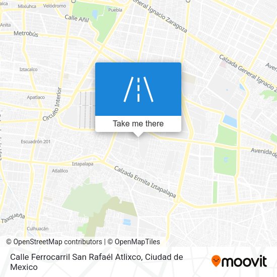 Mapa de Calle Ferrocarril San Rafaél Atlixco