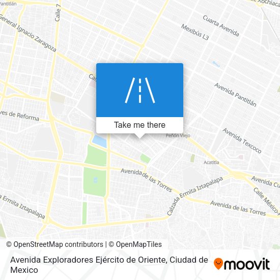 Avenida Exploradores Ejército de Oriente map