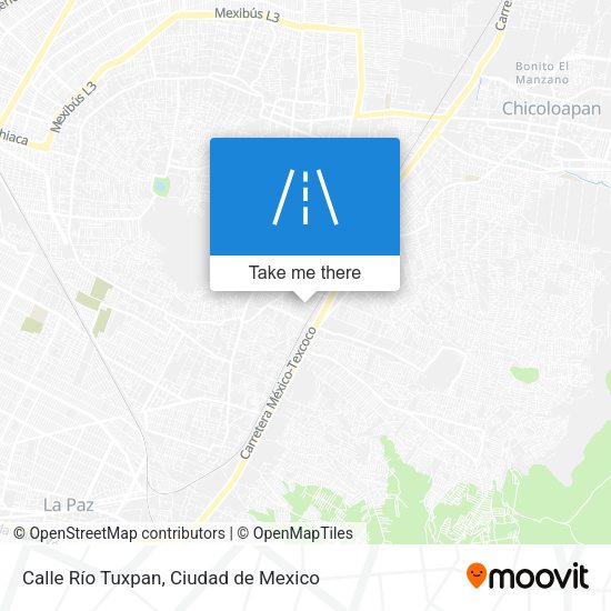 Mapa de Calle Río Tuxpan