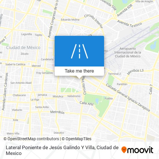 Lateral Poniente de Jesús Galindo Y Villa map