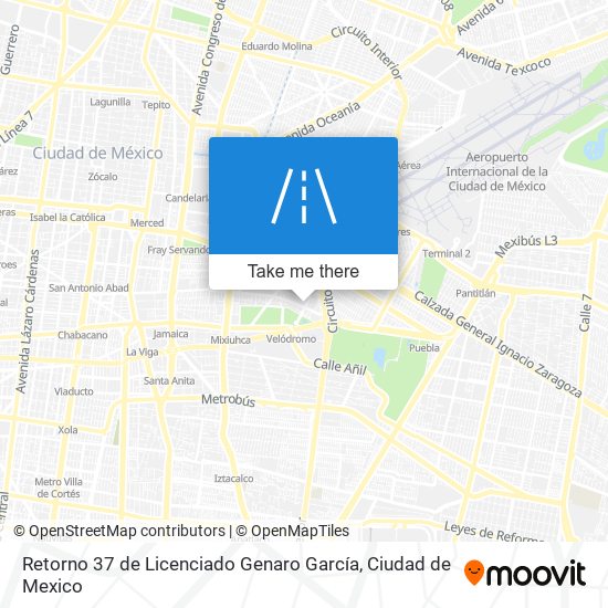 Retorno 37 de Licenciado Genaro García map