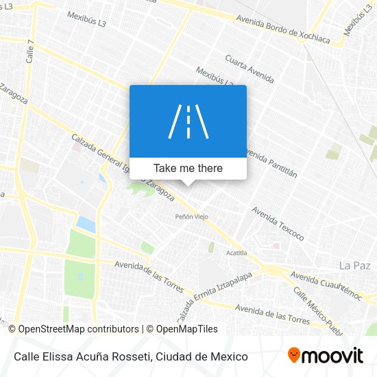 Mapa de Calle Elissa Acuña Rosseti