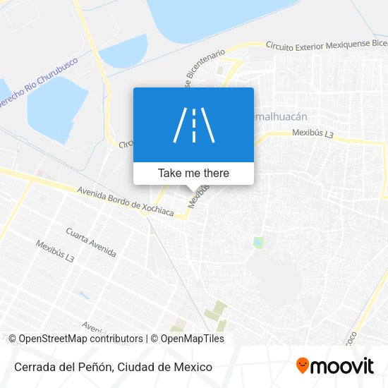 Mapa de Cerrada del Peñón
