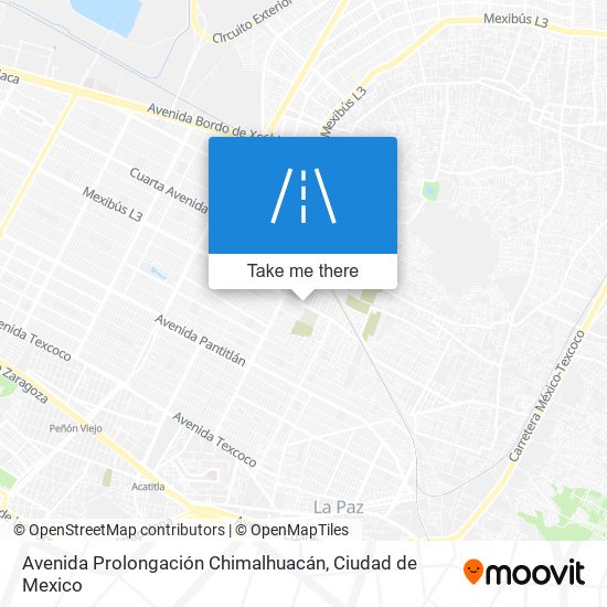 Avenida Prolongación Chimalhuacán map