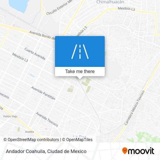 Andador Coahuila map