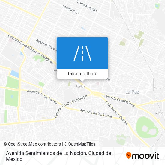Avenida Sentimientos de La Nación map